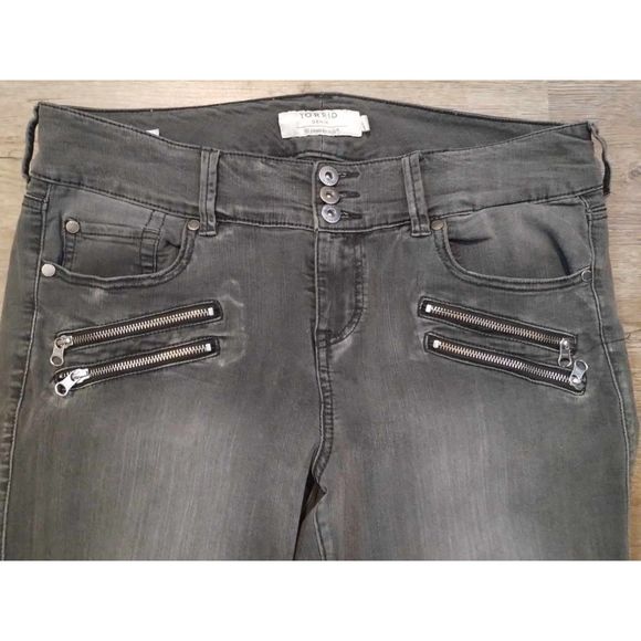 Torrid Denim Jegging Women's Size 16R Gray Multi Zipper 3 Button Closure - Picture 2 of 7